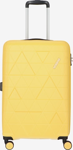 American Tourister Cart 'Triangolo Spinner ' in Yellow: front