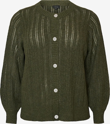 Zizzi Knit cardigan 'MWiinie' in Green: front