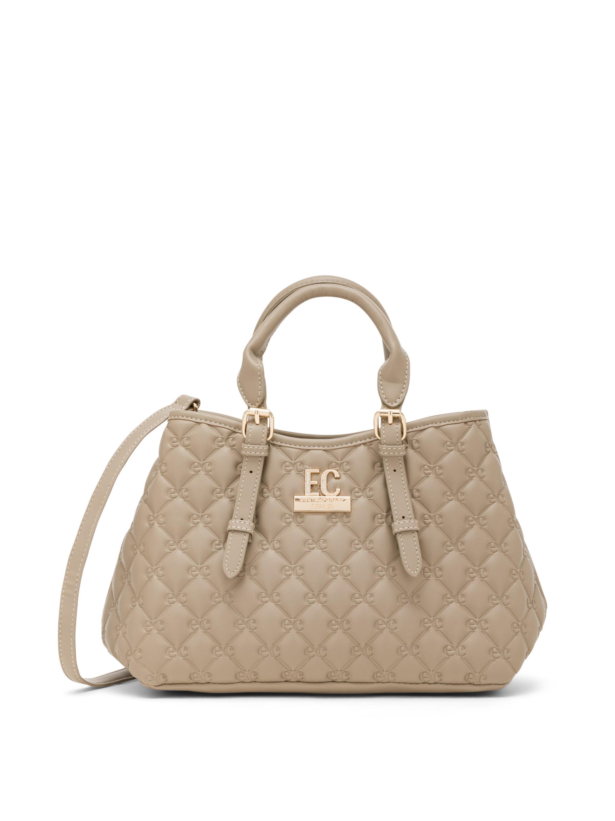 Enrico Coveri Handtas 'Zipline 1' in Beige: voorkant