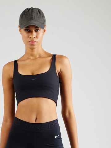 NIKE Bustier Sport bh 'ALATE SOLO' in Zwart: voorkant