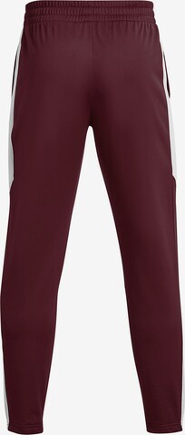 UNDER ARMOUR Tapered Sportbroek 'Tricot Fashion' in Rood