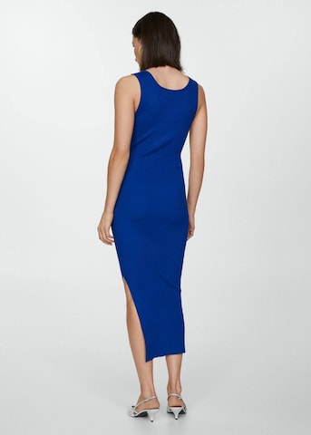 MANGO Gebreide jurk 'Naomi 2' in Blauw
