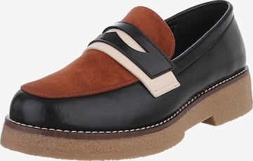 Ital-Design Slipper in Schwarz: Vorderseite