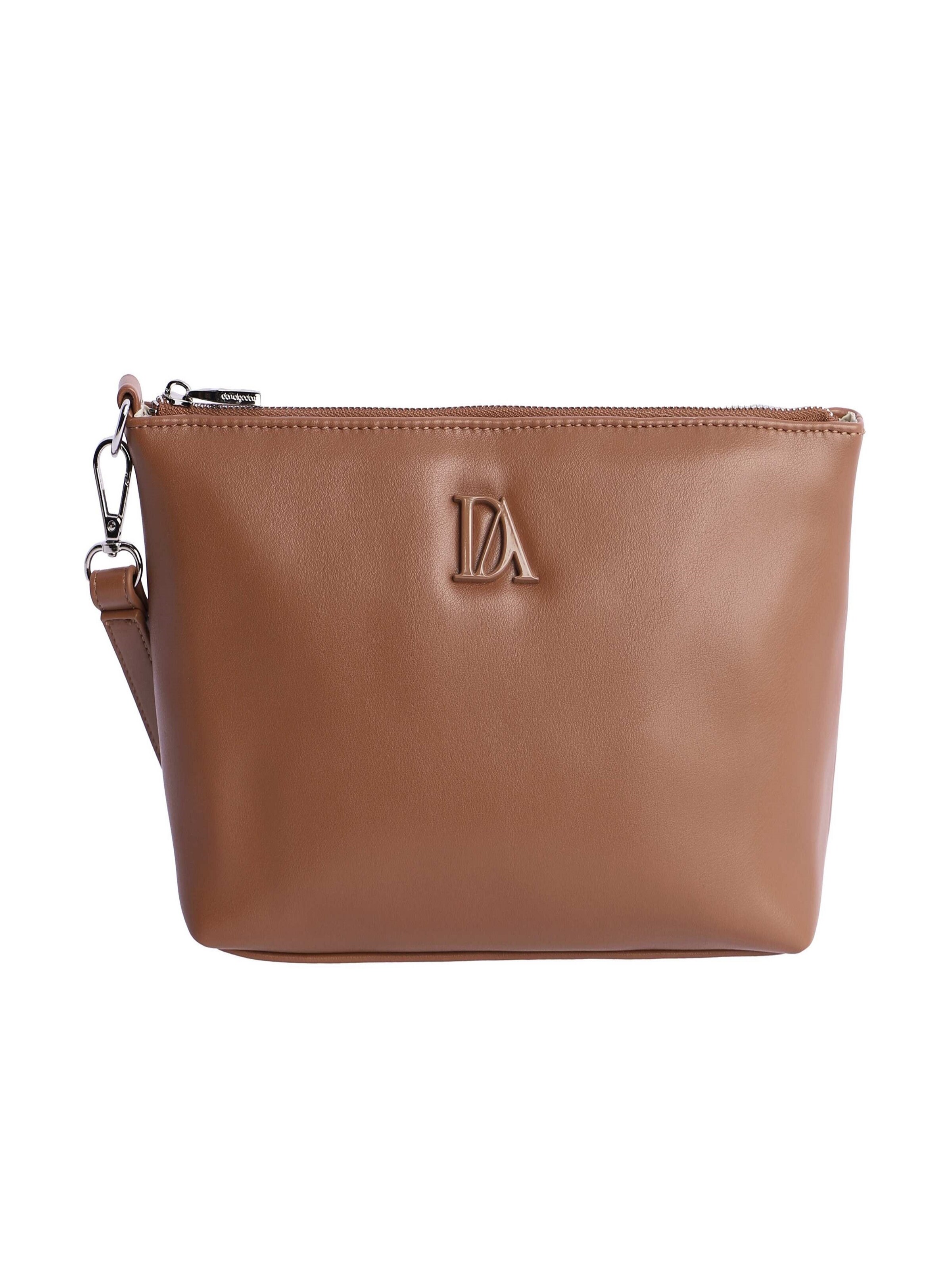 Don Algodon - Bolso de noche 'Bianca' en marrón: frente