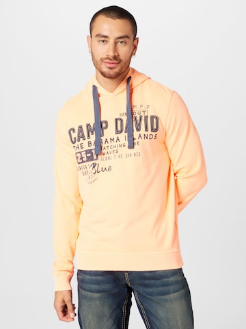 Sweat-shirt CAMP DAVID en orange : devant