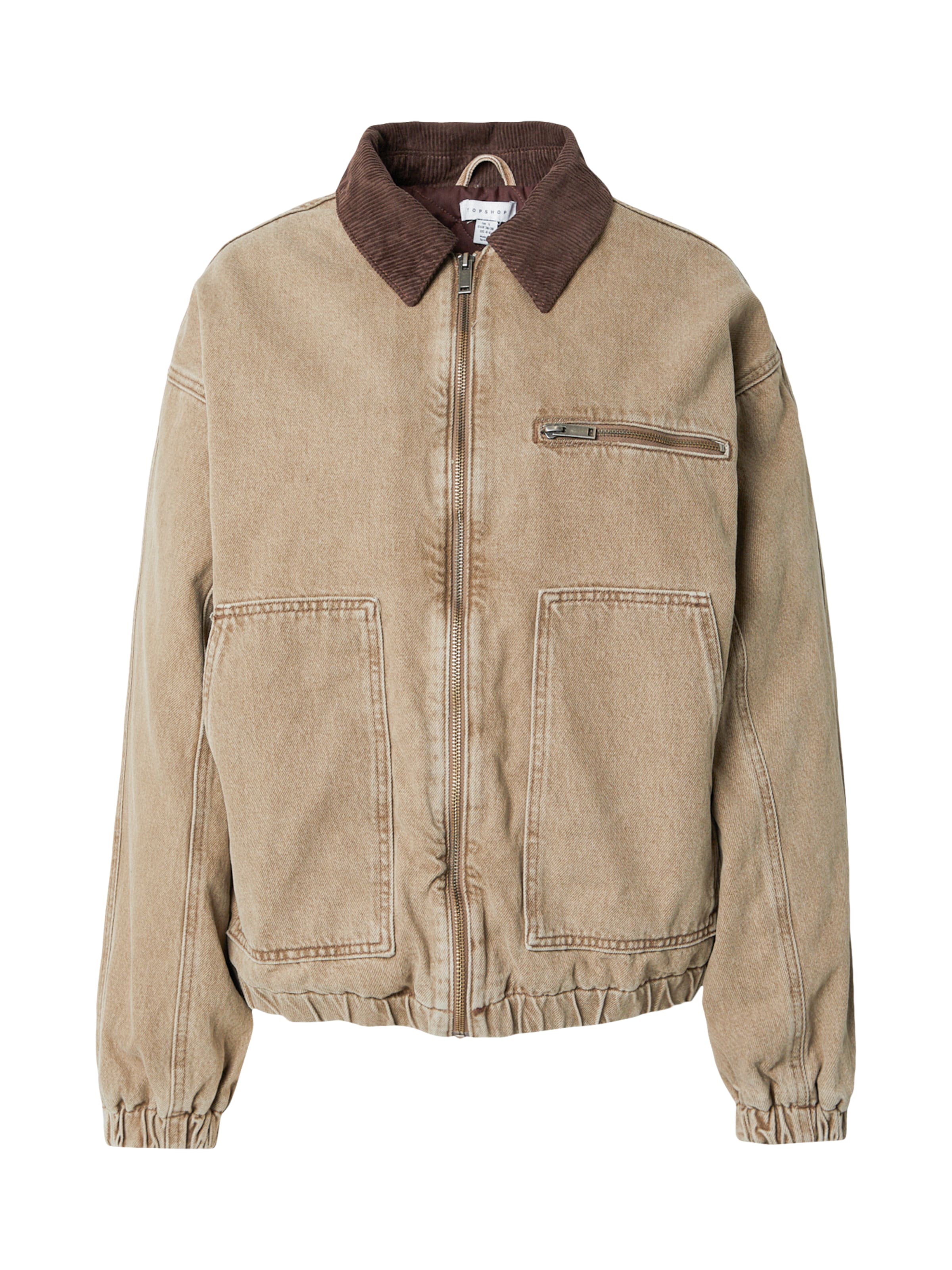 TOPSHOP Kevad-sügisjope, värv pruun: eest vaates