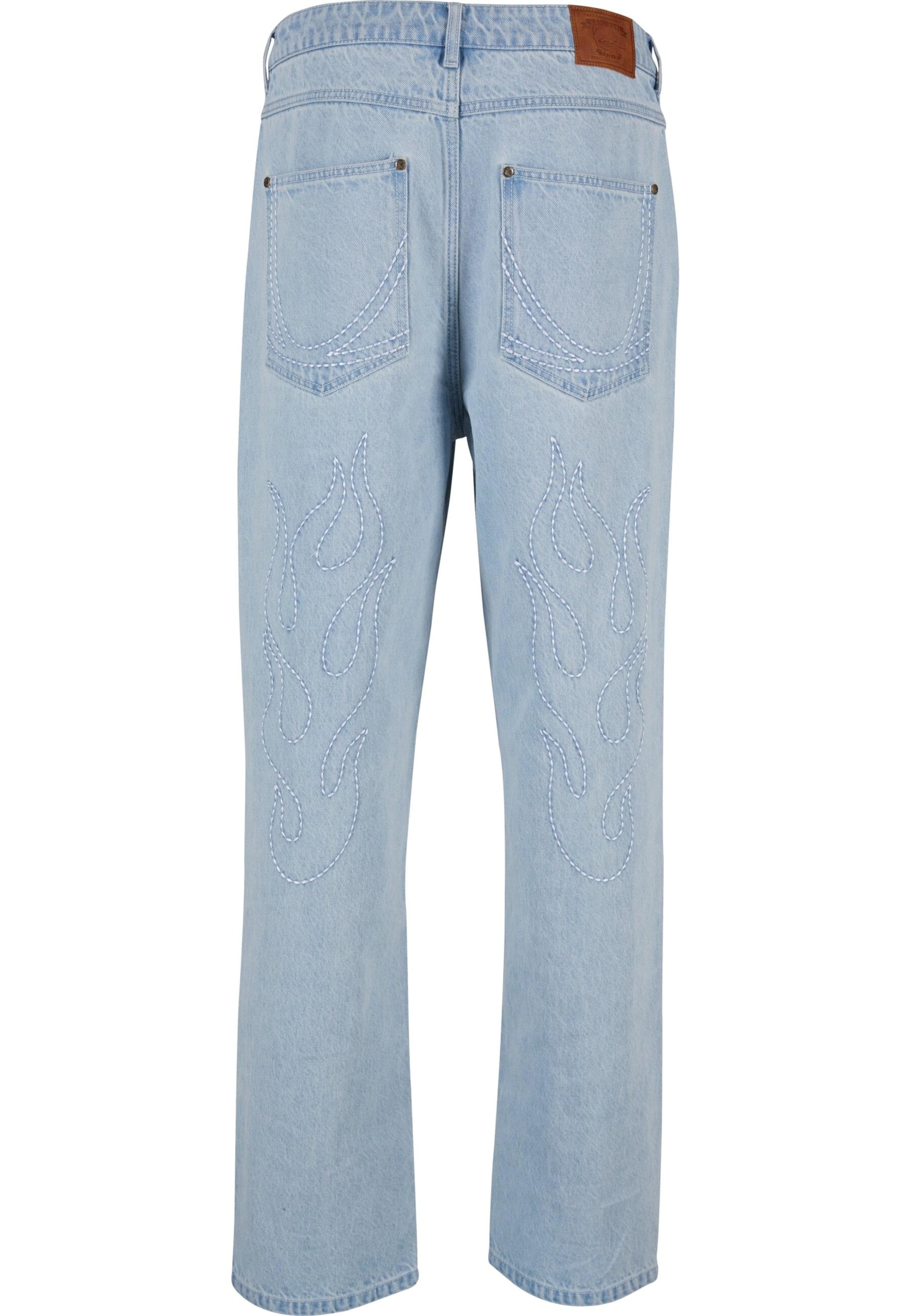 Karl Kani Свободный крой Джинсы 'Flames' в Синий