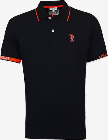 U.S. POLO ASSN. Shirt 'Caad' in Zwart: voorkant
