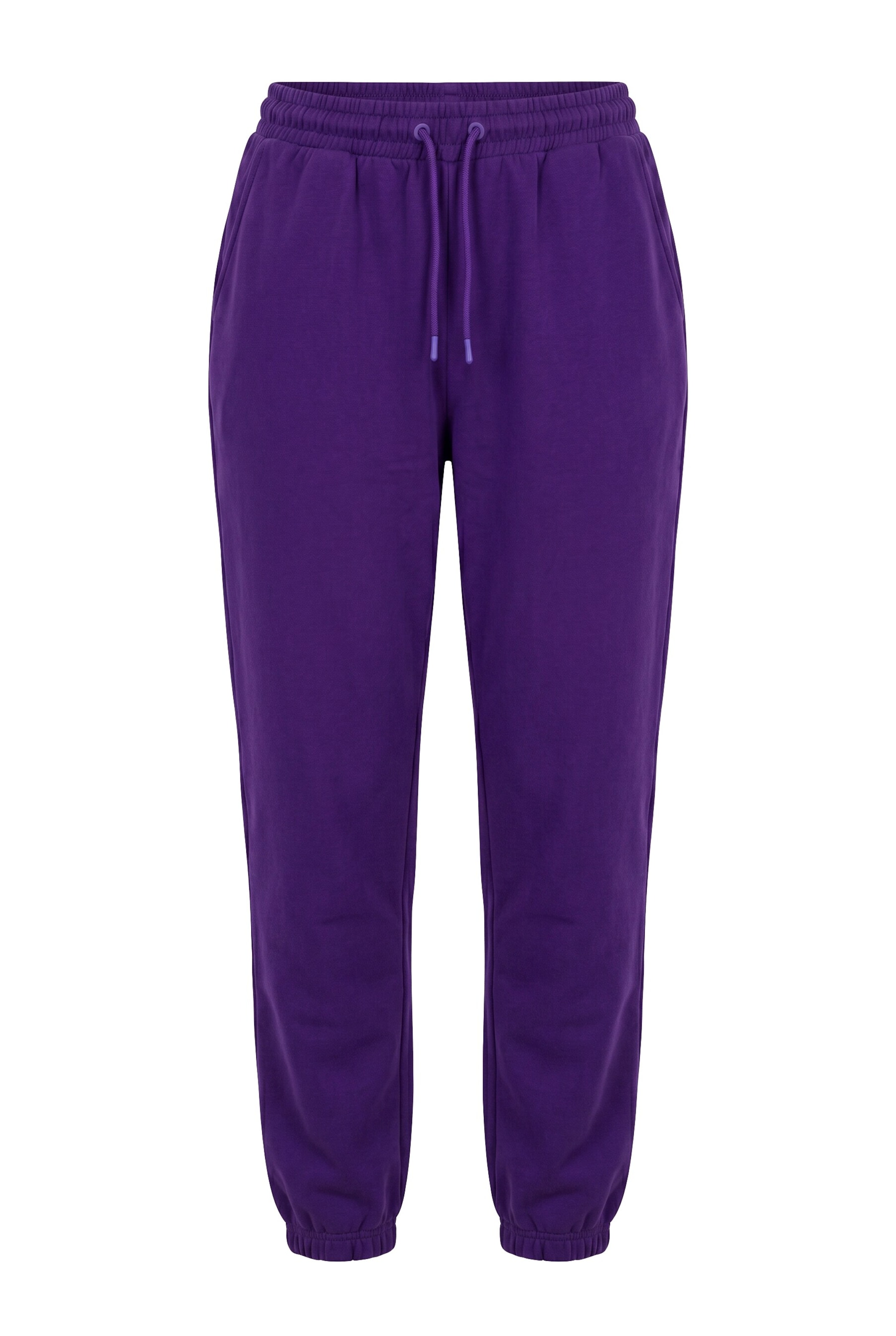 Ulla Popken Tapered Broek in Lila: voorkant