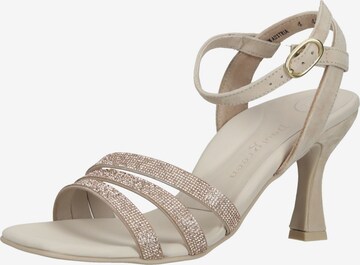 Paul Green Strap Sandals in Beige: front