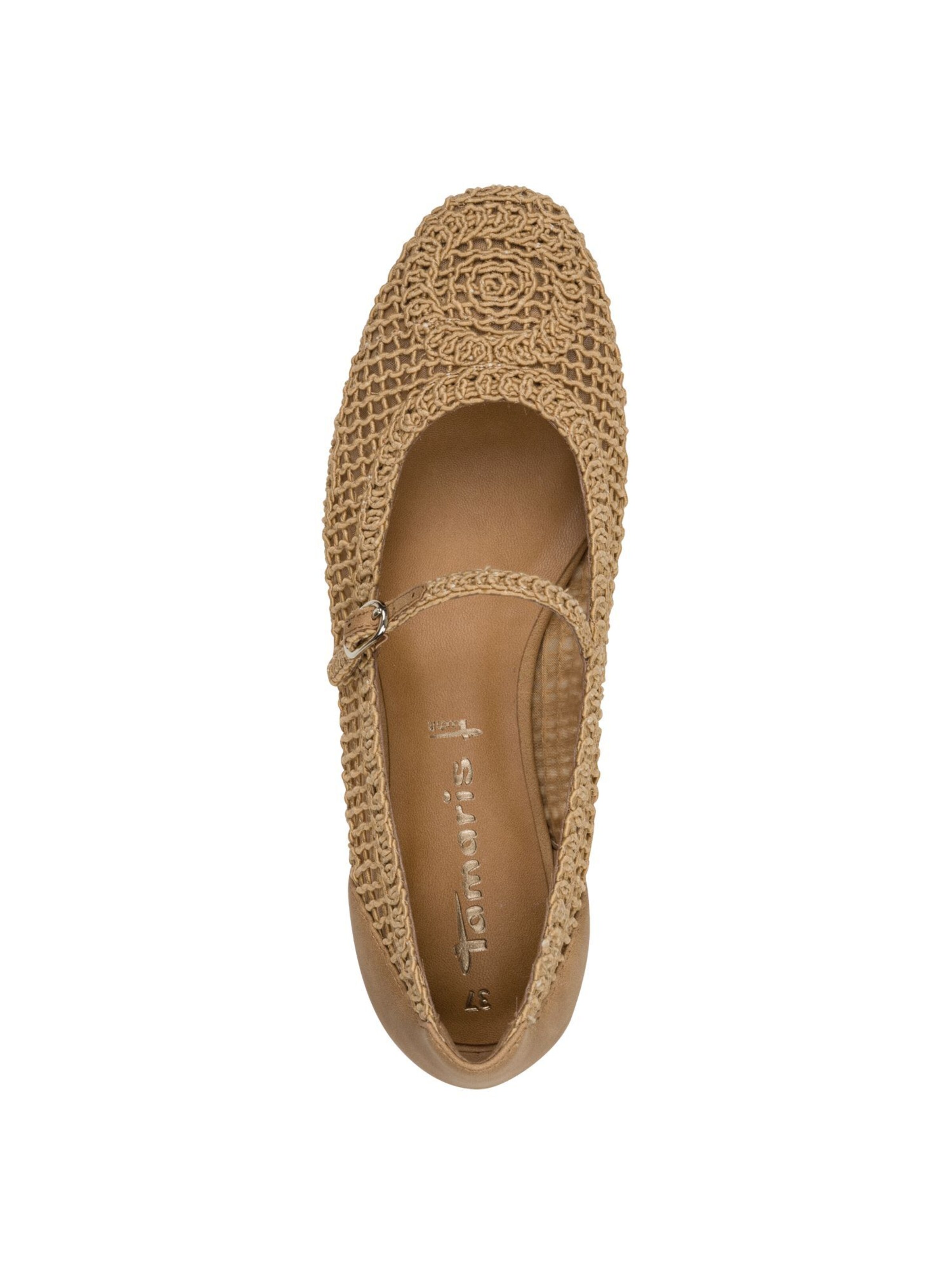 Ballerines à lanières Tamaris en beige