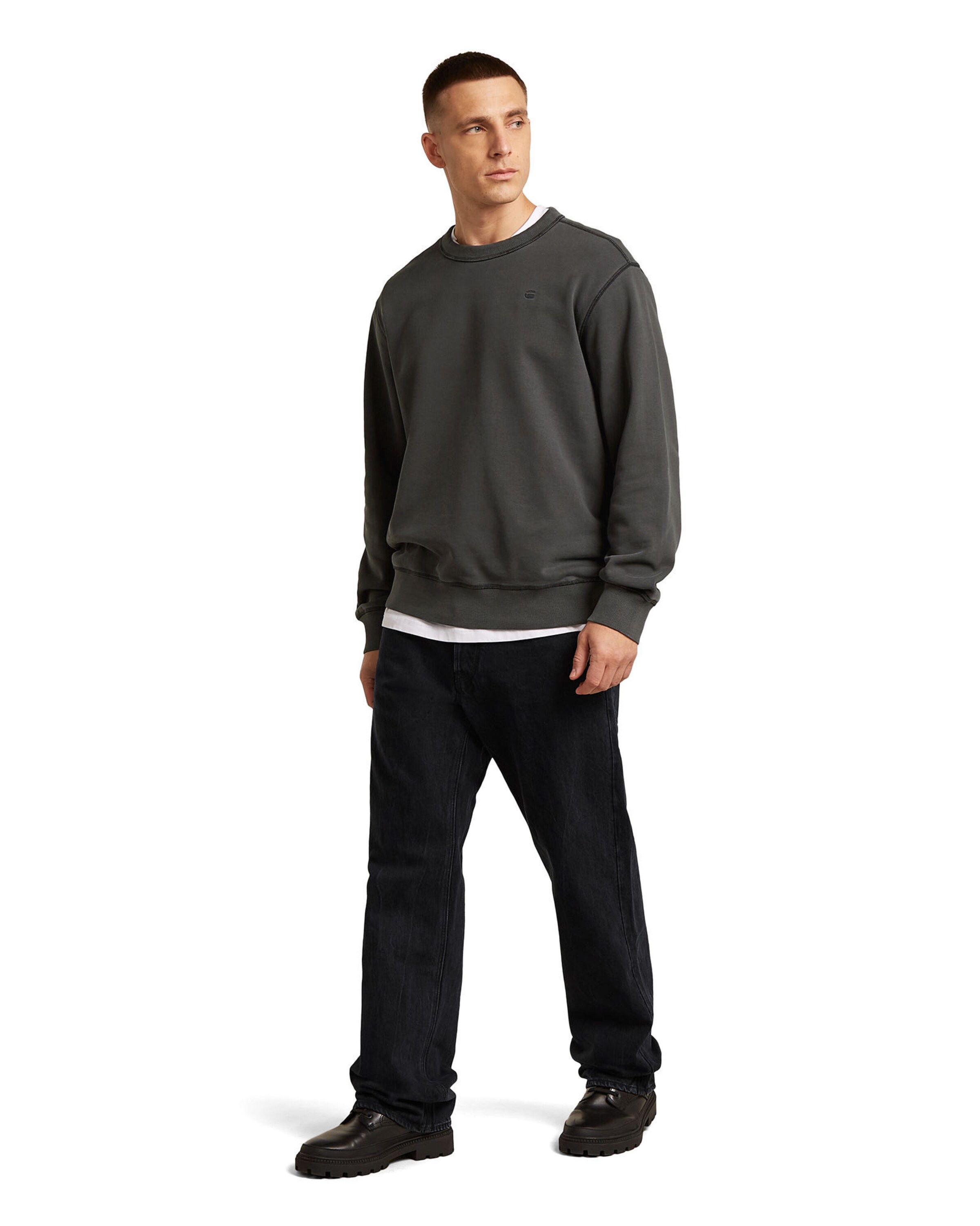 Sweat de sport 'Unit Washed Sweater' G-STAR en gris