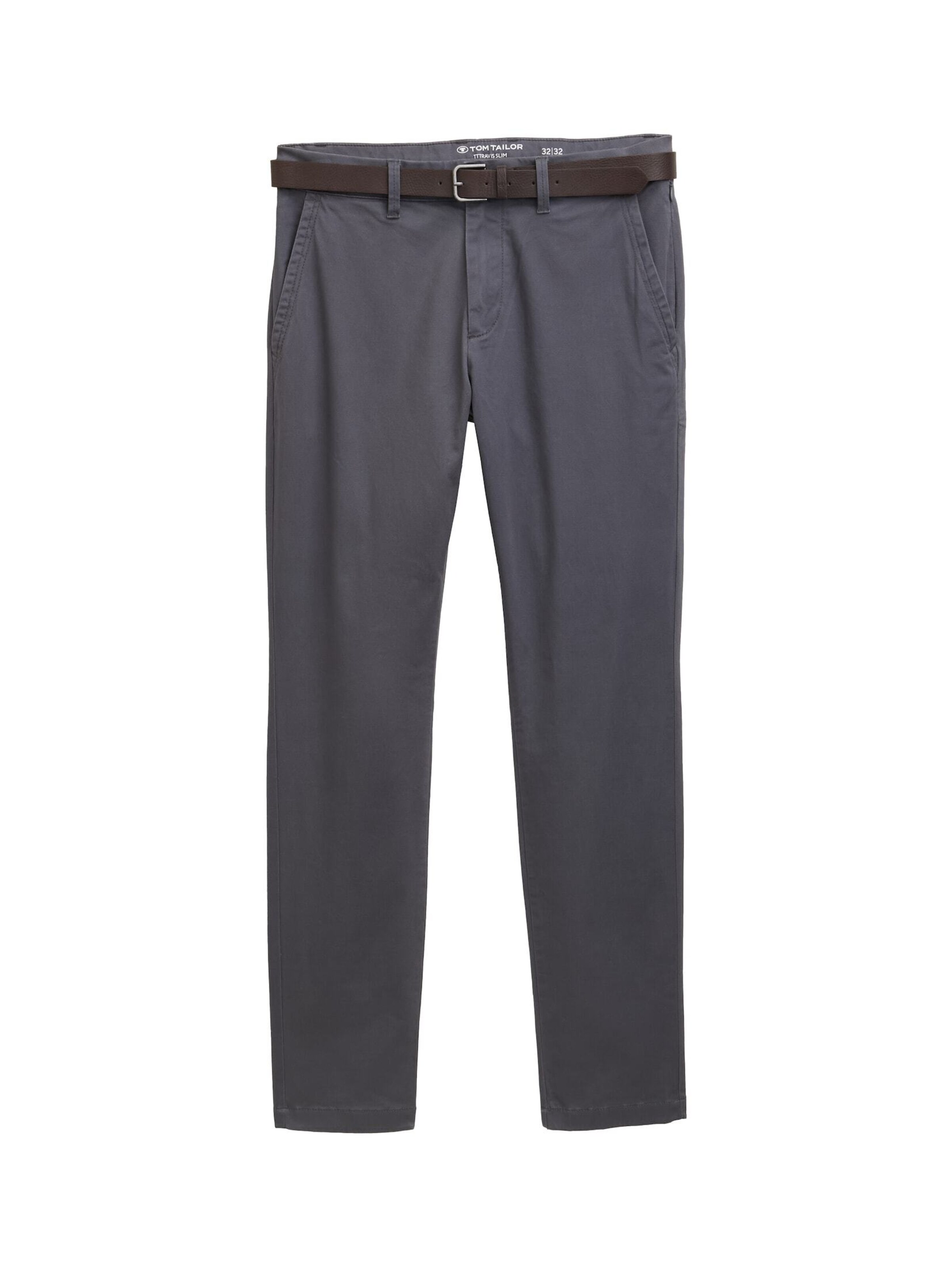 TOM TAILOR Chino trousers 'Travis' in Dark brown / Anthracite, Item view