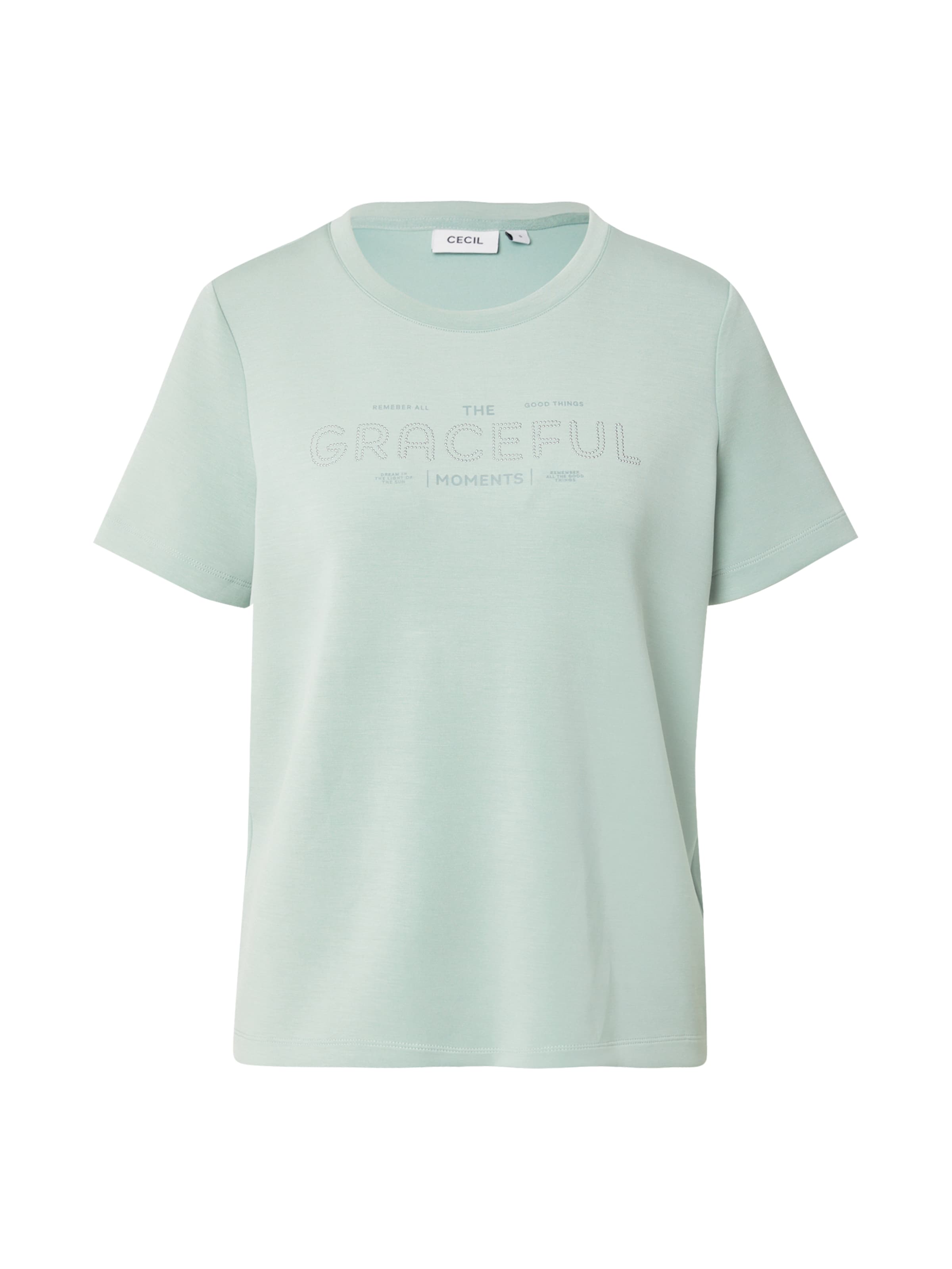 CECIL T-shirt 'Graceful' i grön: framsida