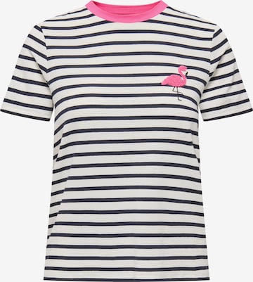 T-shirt 'ONLHEART' ONLY en blanc : devant