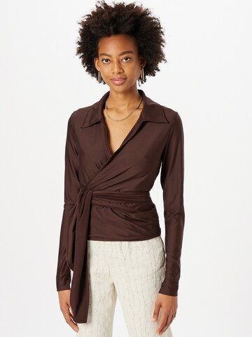 WEEKDAY Blouse 'IRIS' in Brown: front