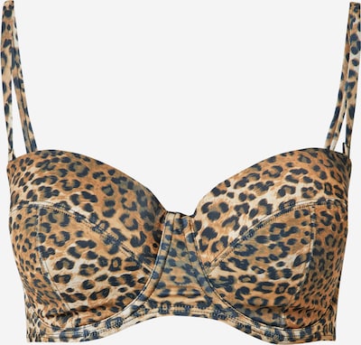 Hunkemöller Hauts de bikini en beige / bleu marine / noisette, Vue avec produit