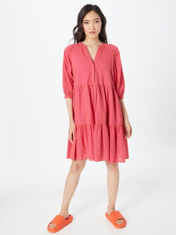 Flowers for Friends Shirt Dress in Pink: front