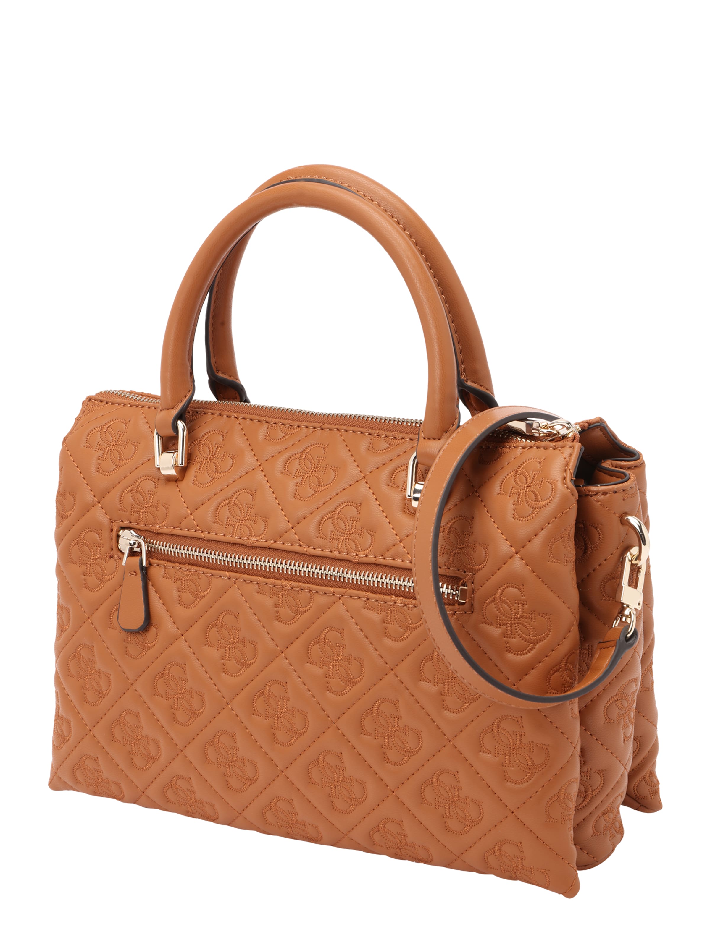 GUESS Handbag 'ADELASIA MULTI COMP SATCHEL' in Brown