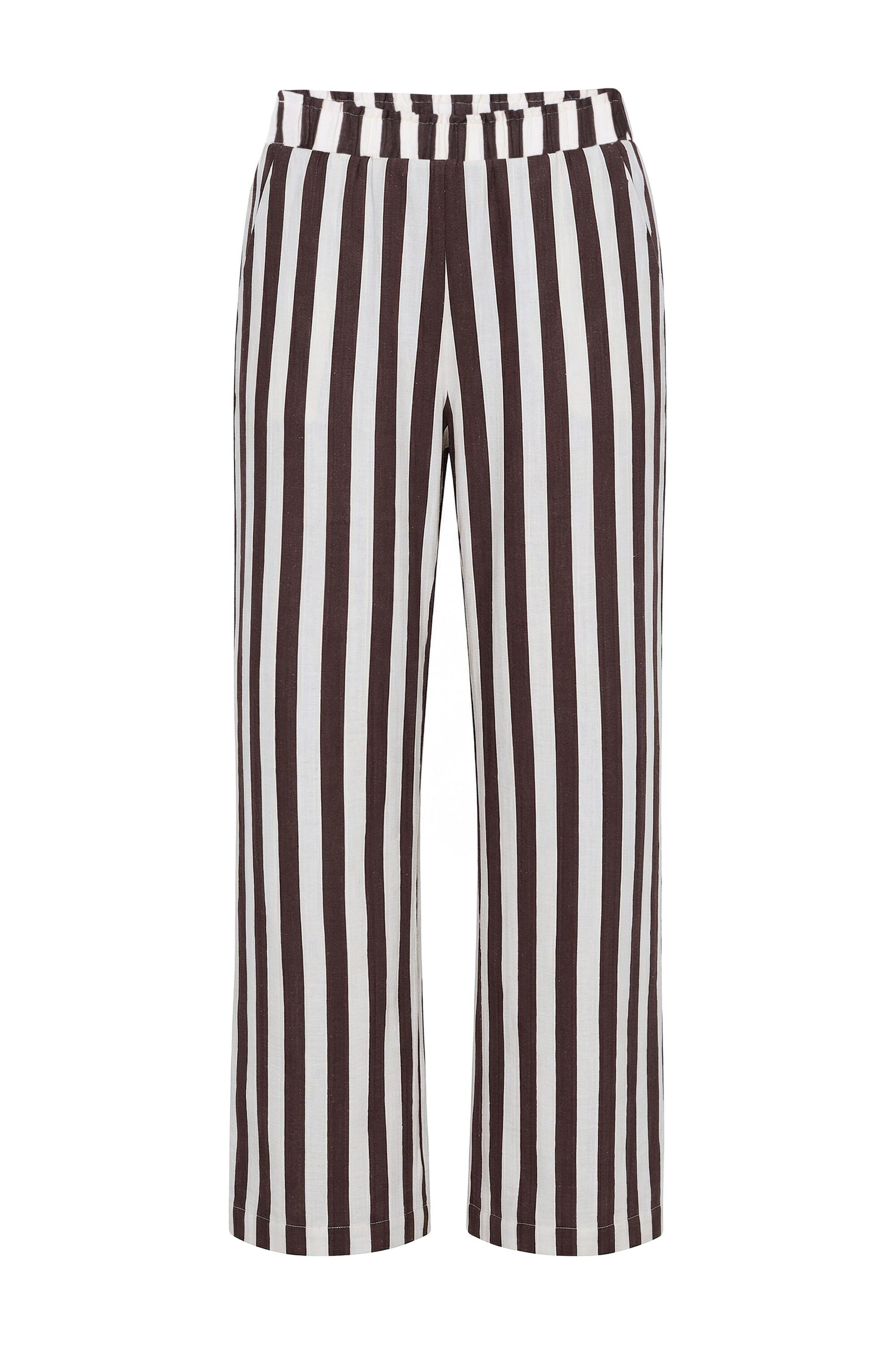 Studio Untold Wide leg Trousers in Brown: front