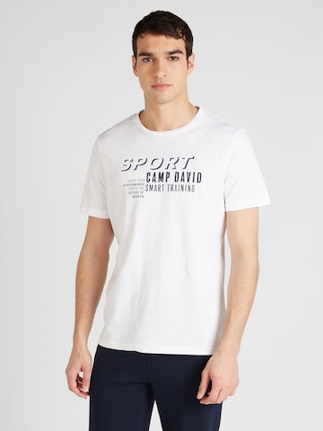 CAMP DAVID Shirt in White: front