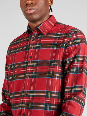 DRYKORN Regular fit Button Up Shirt 'RAMIS' in Red