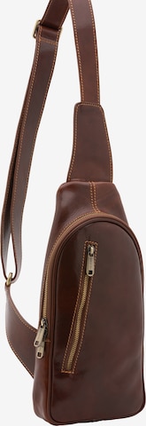 Borsa a tracolla di Viola Castellani in marrone: frontale