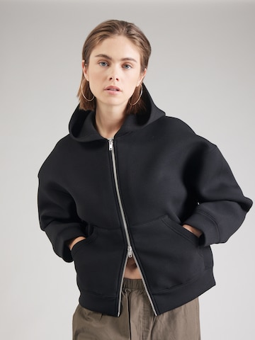 WEEKDAY Sweatjakke 'Scarlet' i sort: forside