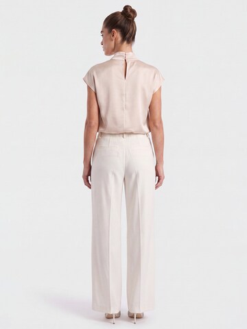 APART Wide leg Pleated Pants in White