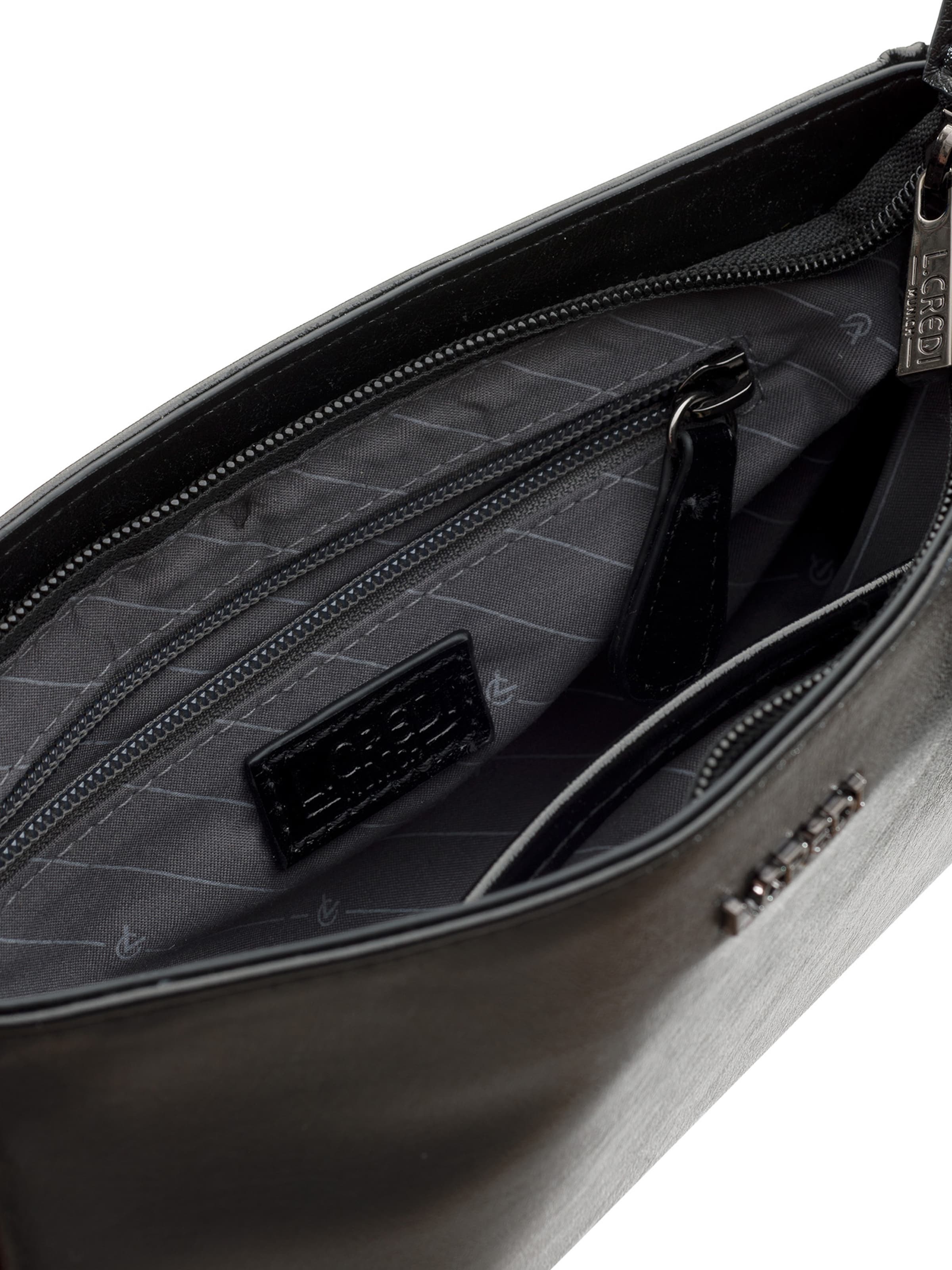 L.CREDI Tasche 'Pamela' in Schwarz