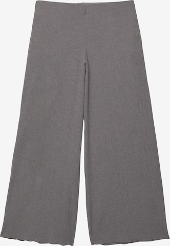 Pull&BearWide Leg/ Široke nogavice Hlače - siva boja: prednji dio