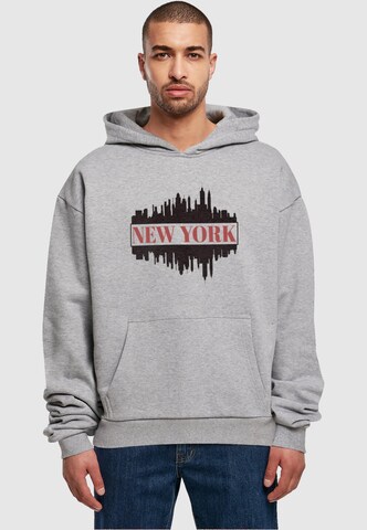 Merchcode Sweatshirt 'New York' in Grau: predná strana