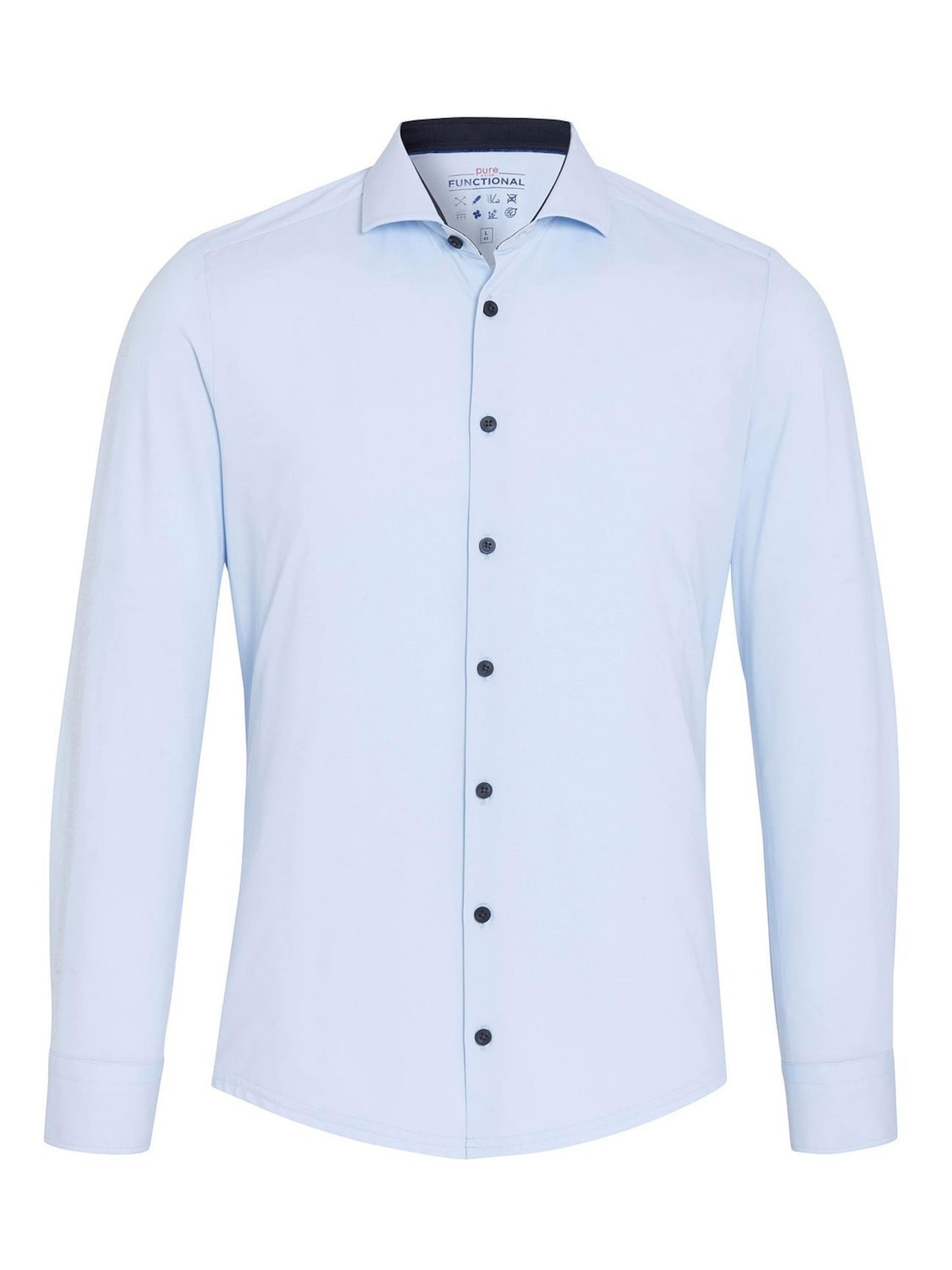 PURE Slim Fit Hemd‌‌‌‌‌‌‌ in Blau: Vorderseite