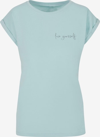 Merchcode Shirt 'Love Yourself' in Blauw: voorkant