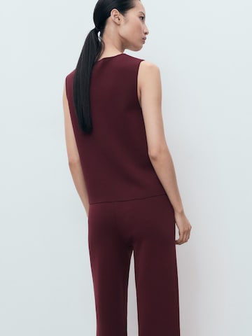 MANGO Gebreide bodywarmer 'YOLANDO' in Rood