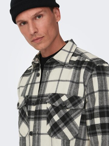 Only & Sons Comfort Fit Πουκάμισο 'Milo' σε λευκό