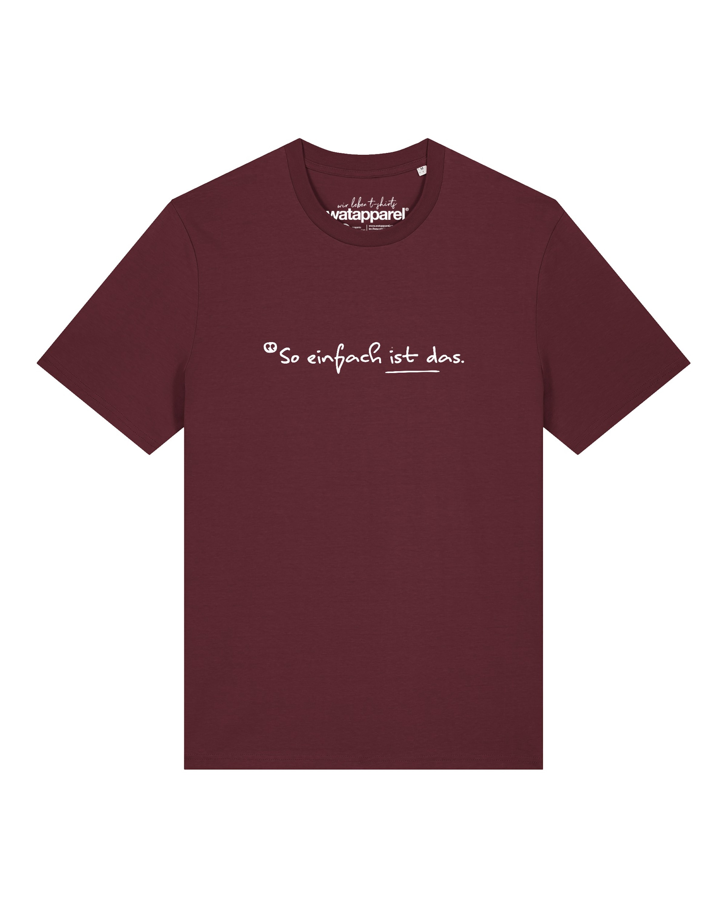 T-Shirt 'So Einfach Ist Das' Watapparel en rouge : devant