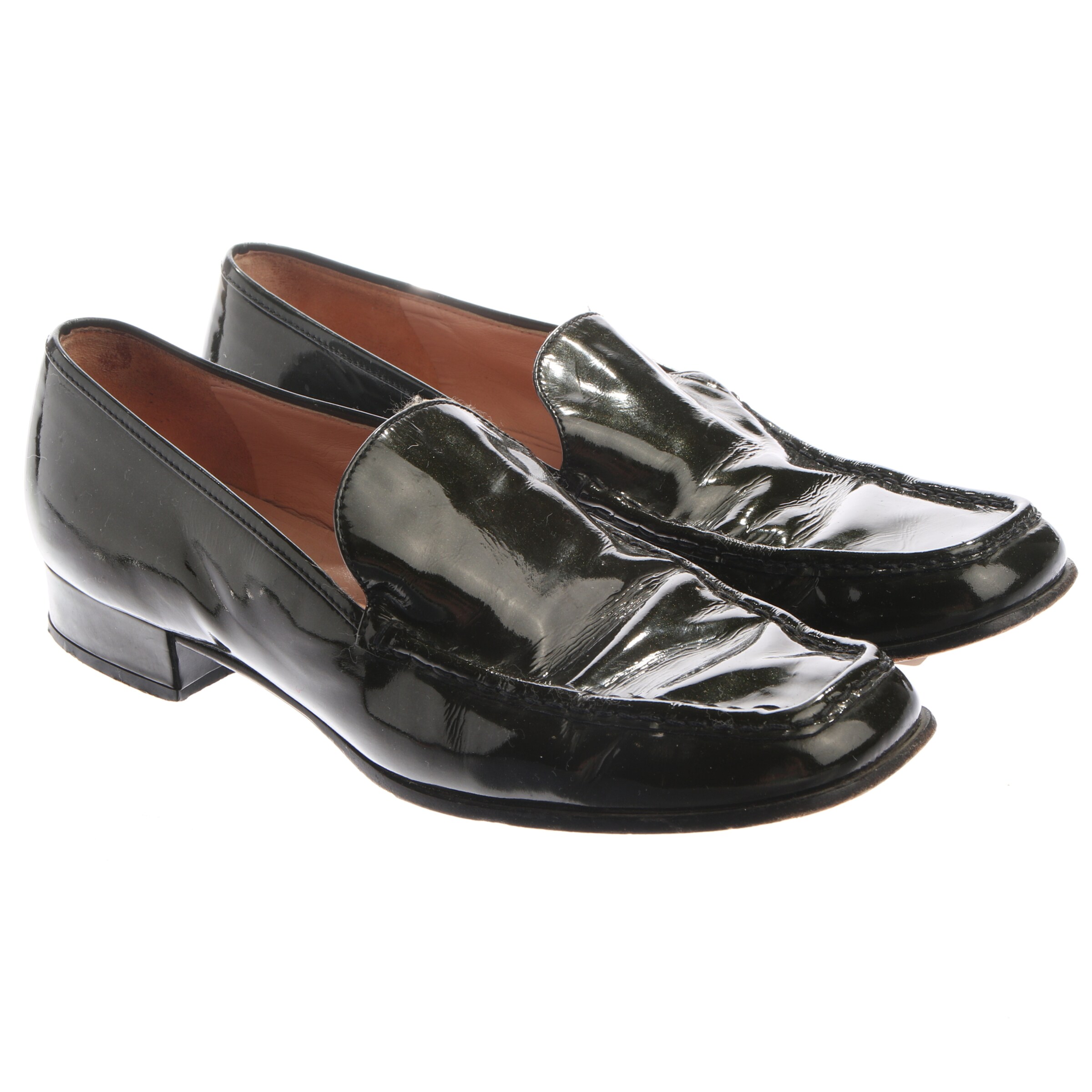 PRADA Halbschuhe 38 in Grün: Vorderseite