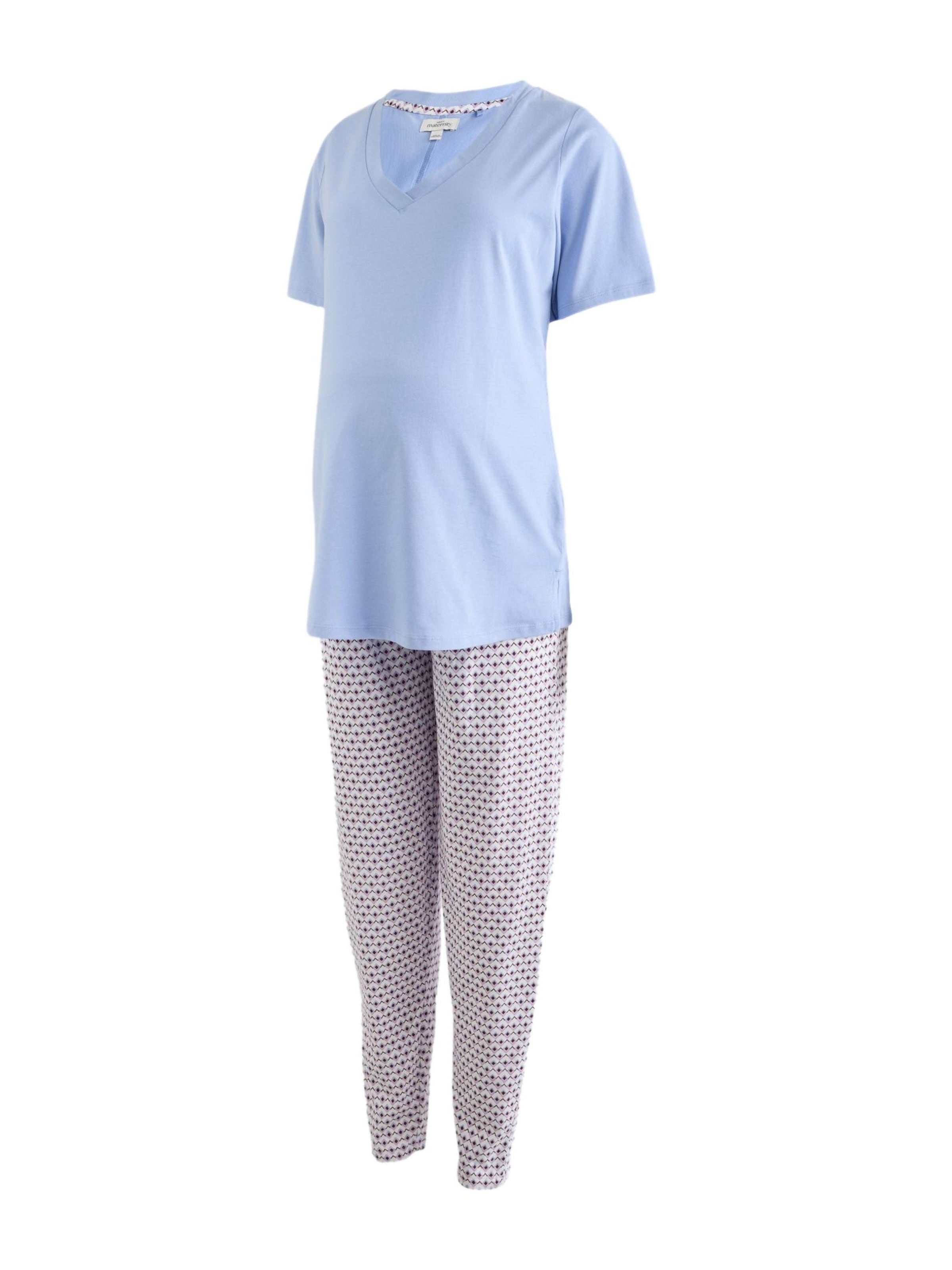 Next Pyjama in Blauw: voorkant