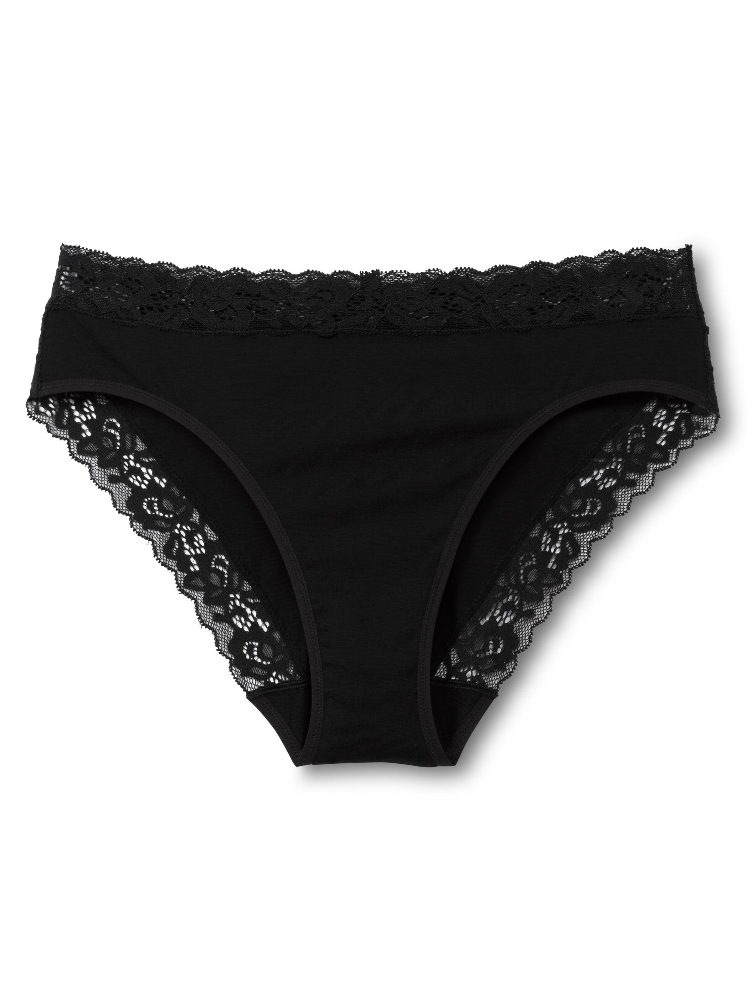 CALIDA Slip 'Natural Comfort Lace'‌‌‌‌‌‌‌‌ in Schwarz: Vorderseite