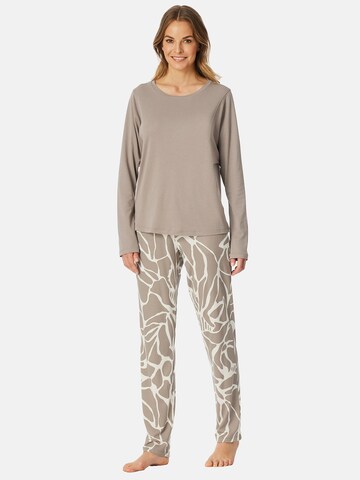 Pyjama ' Modern Nightwear ' SCHIESSER en beige : devant