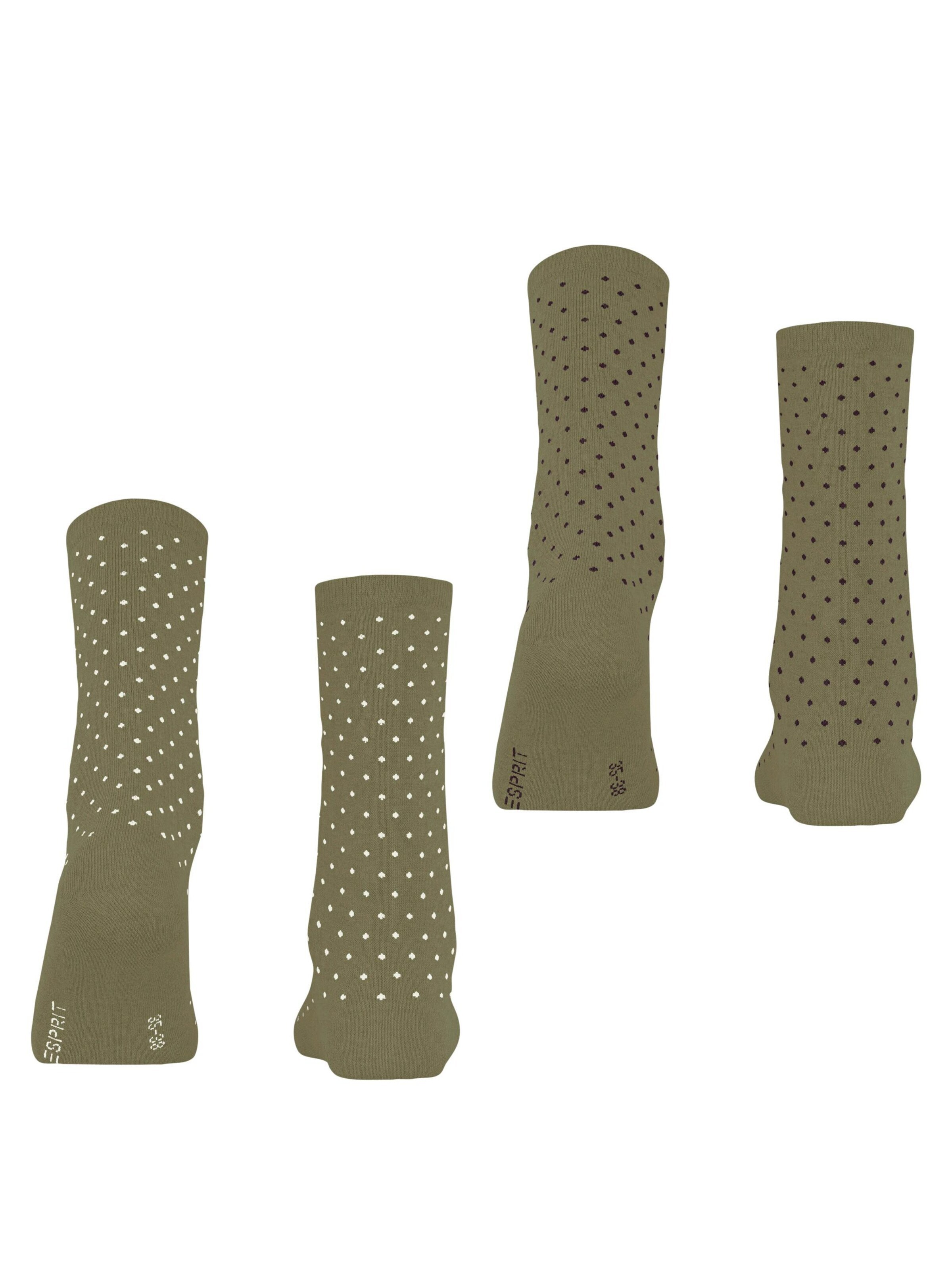 ESPRIT Socken 'Fine Dot 2-Pack'‌ in Grün