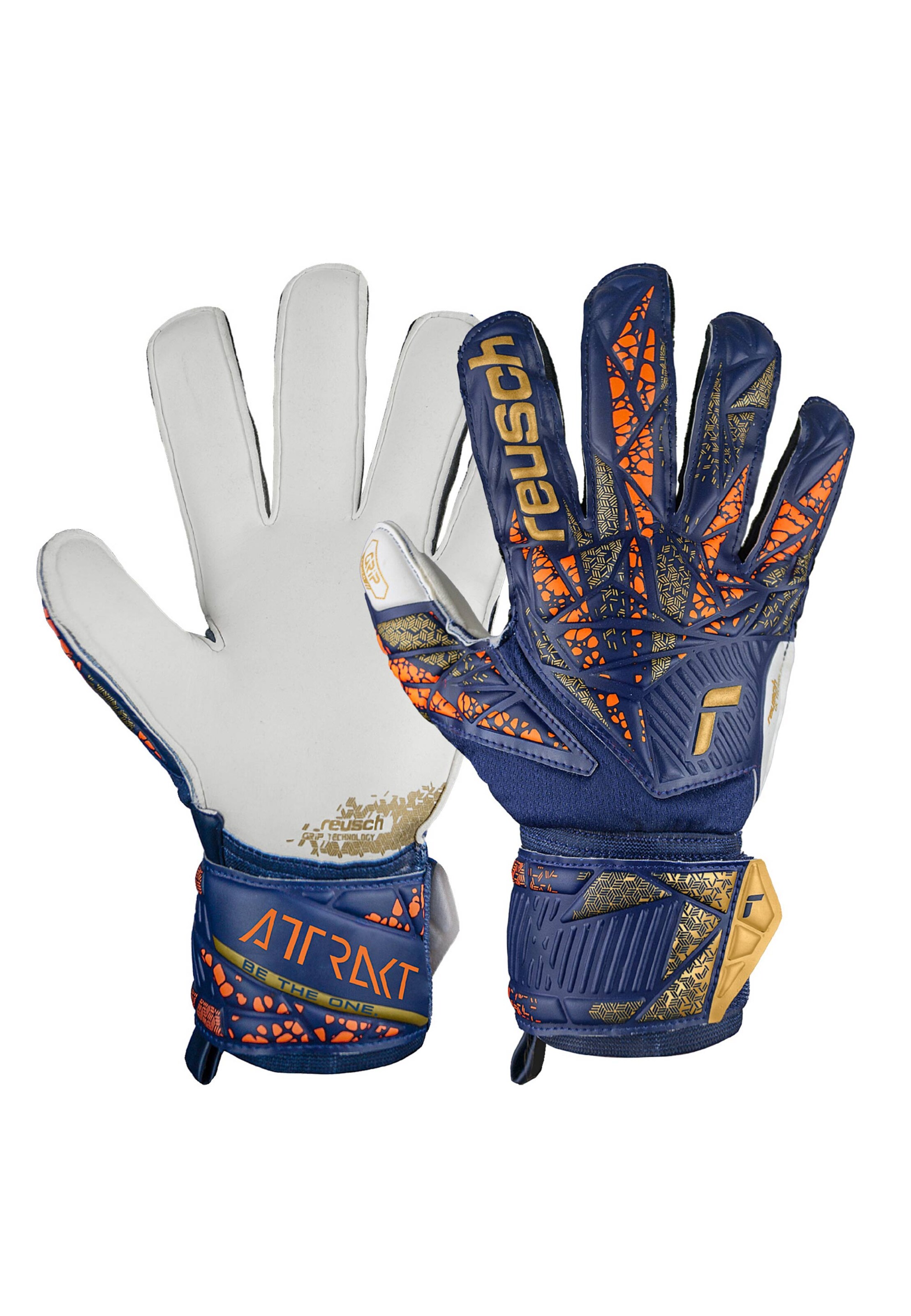 REUSCH Sporthandschoenen 'Attrakt Grip' in Blauw: voorkant