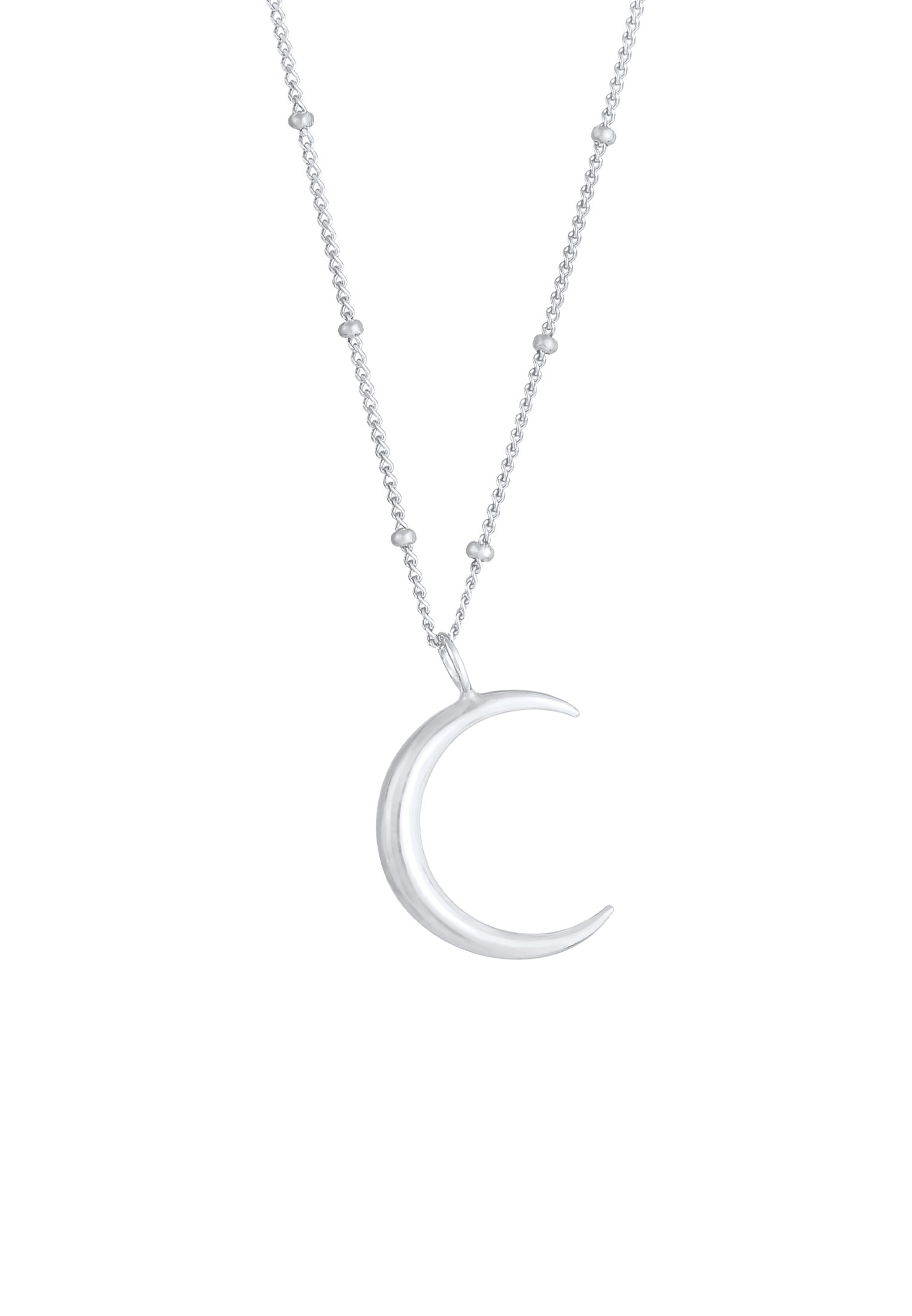 ELLI Halskette Halbmond in Silber: Vorderseite