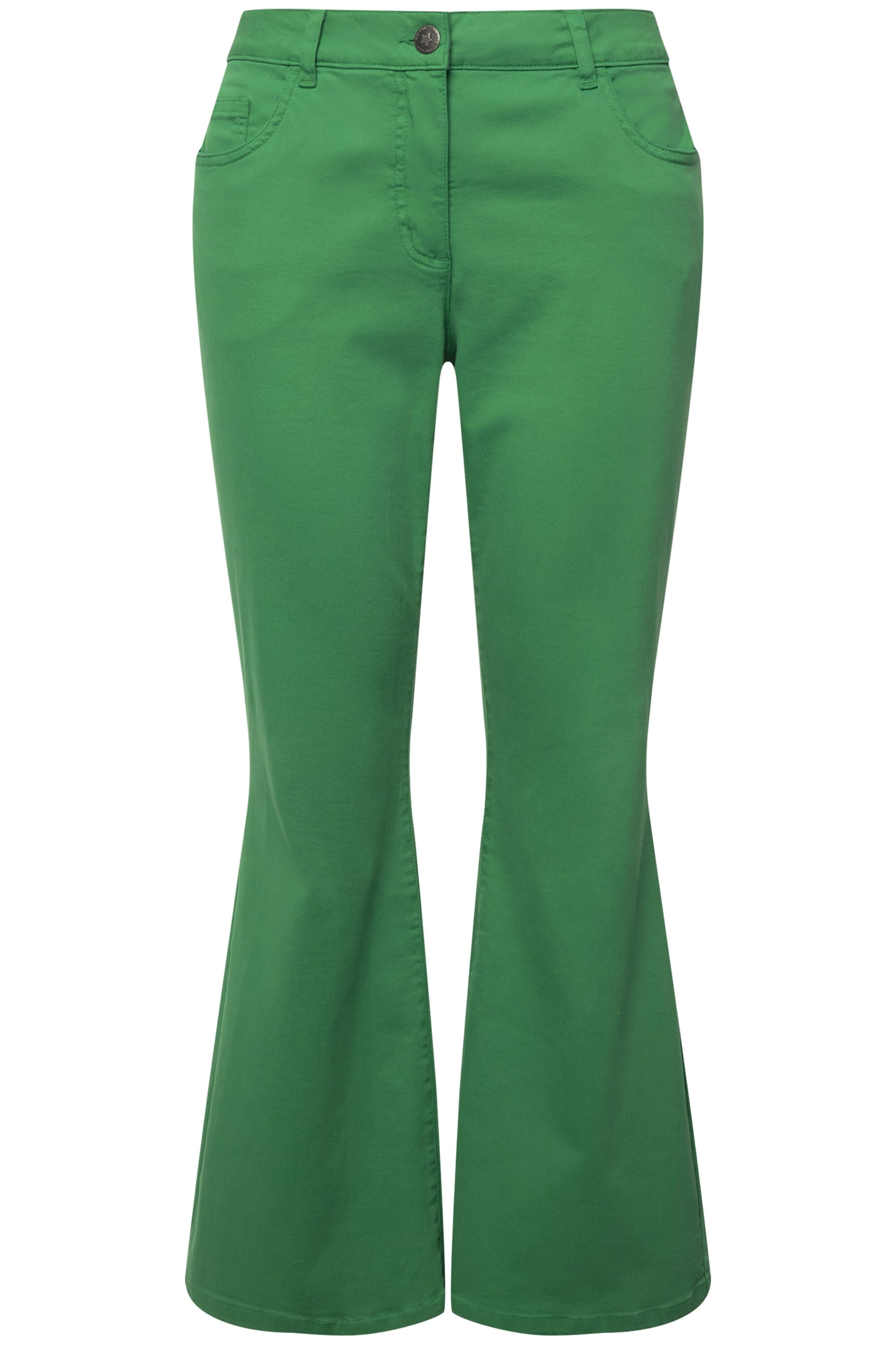 Angel of Style Flared Jeans in Groen: voorkant