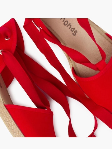 Sandales Pisamonas en rouge