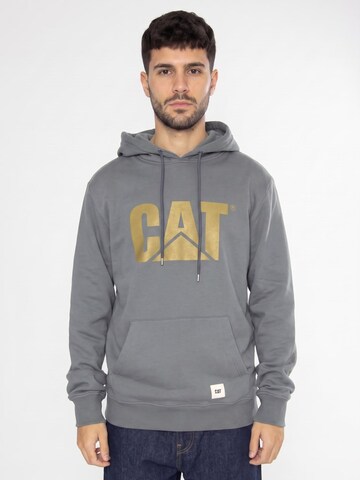 CAT Sweatshirt 'Logo Hoodie Stormy Weather'‌ in Grau: Vorderseite