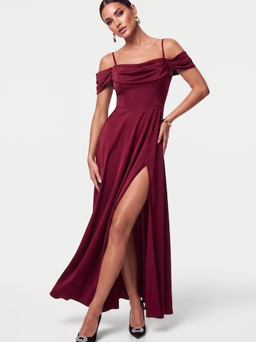 Ombre Strickkleid‌‌‌‌‌‌‌‌‌‌ in Rot: Vorderseite