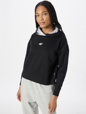 4F Sportief sweatshirt in Zwart: voorkant