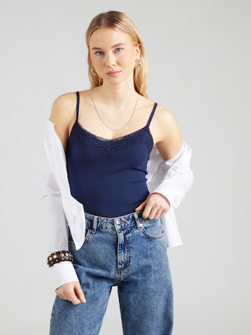 HOLLISTER Топ в синьо: отпред